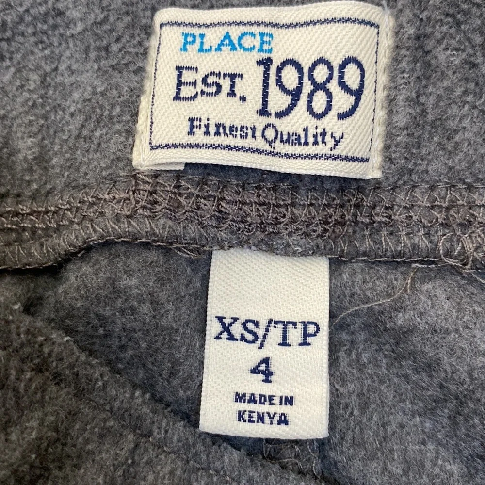 The Children’s Place Boys Gray Fleece Pull-On Sweatpants XS 4